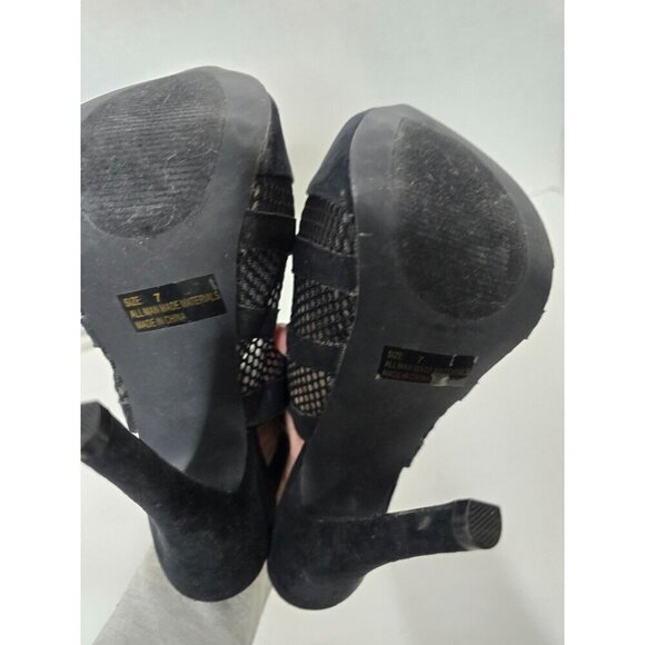 Black Strappy Super High Sexy Stiletto Heels - Picture 7 of 10